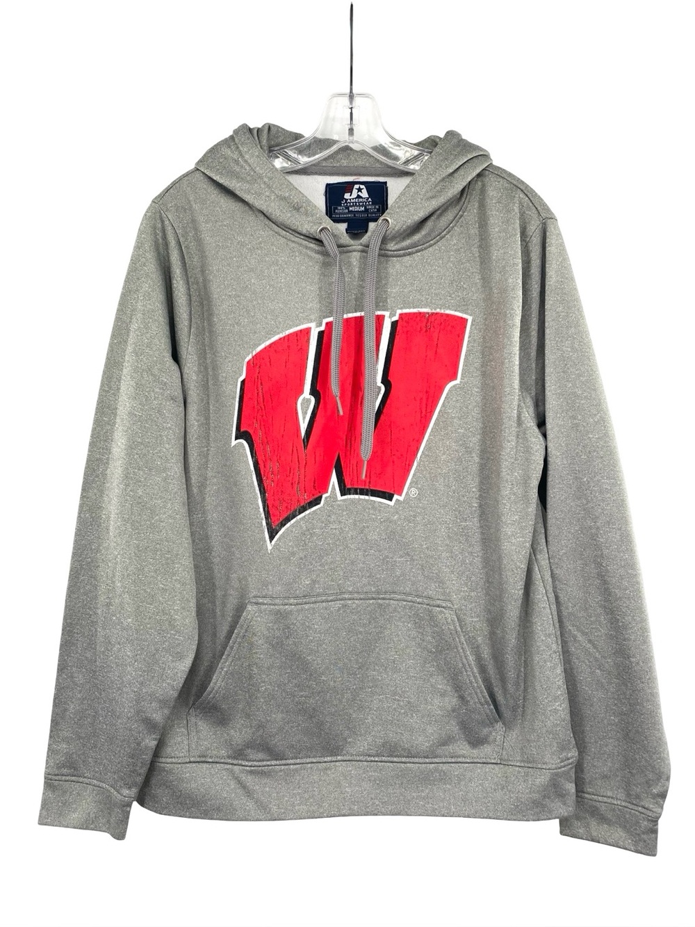 Wisconsin Badger Hoodie Sweatshirt J America Size Medium Unisex